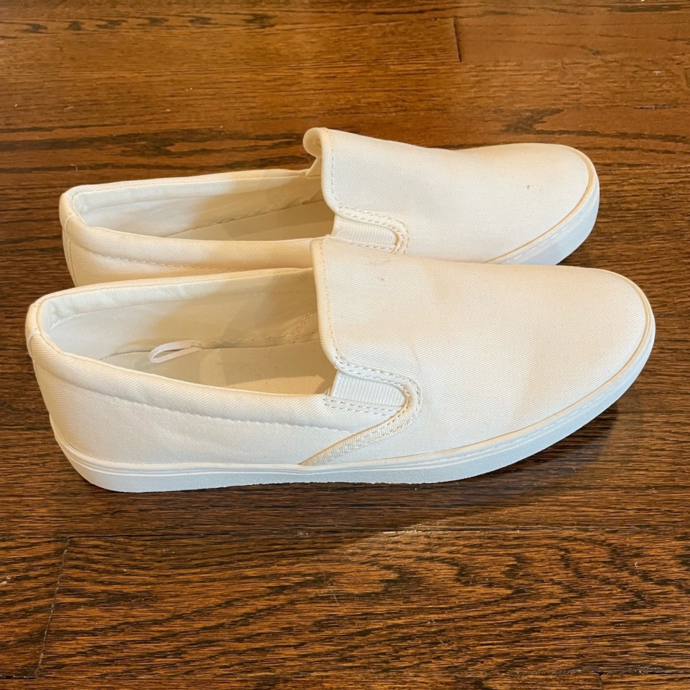 Old Navy Off-White Canvas Slip On Sneakers